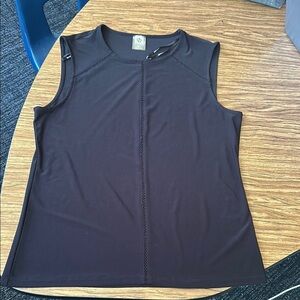 Anne Klein Black Fitted Tank Top